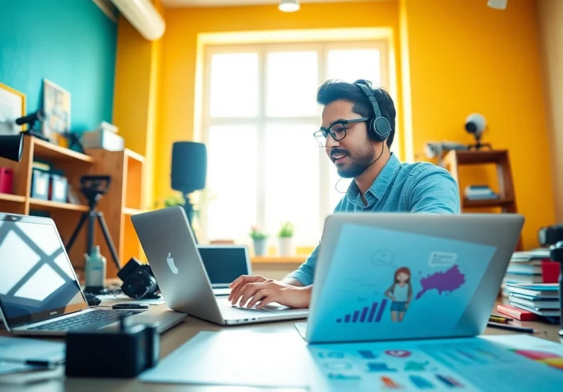 Learn how to get paid for content creation fast with creative strategies in a lively workspace.