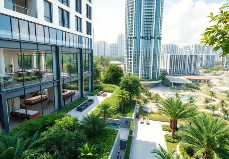 Showcasing the modern design of Tampines EC with lush surroundings and bright atmosphere.