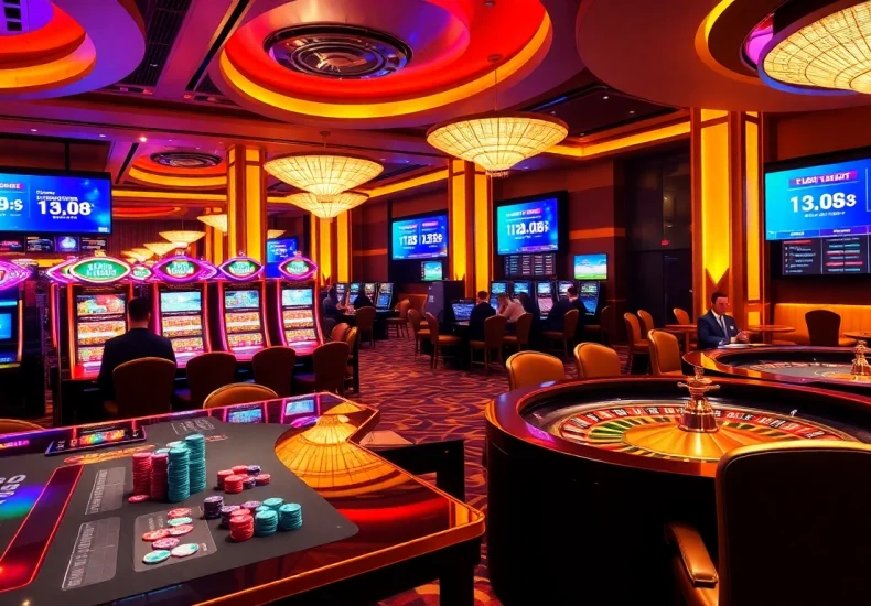 THABET's online casino interface showcasing vibrant gaming tables and roulette wheels.