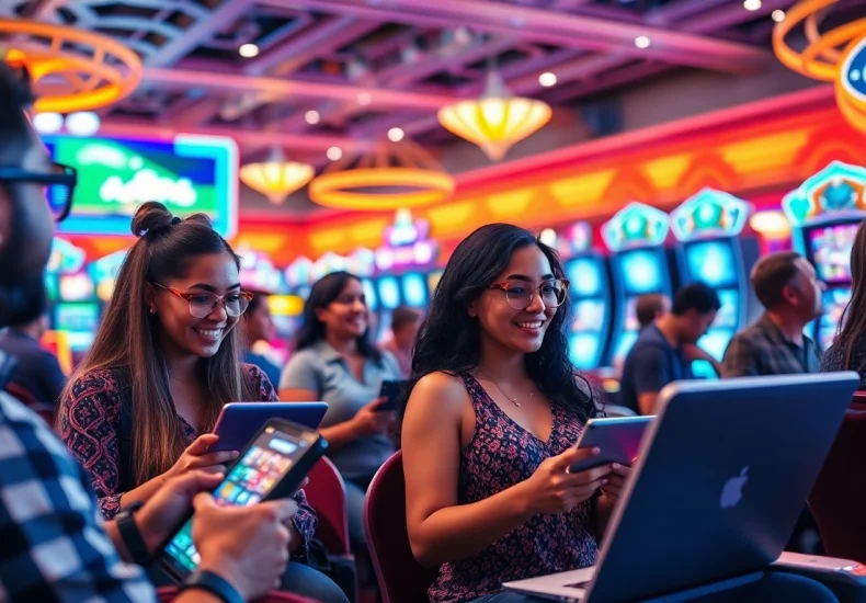 Engaging scene depicting the best online casino Canada with players enjoying their favorite games.