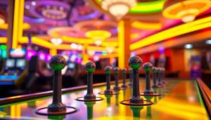 Menangkan permainan plinko demo dengan bola yang jatuh di papan permainan berwarna-warni.