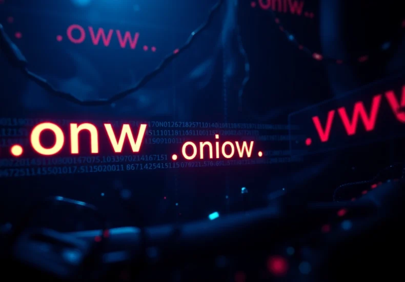 The hidden wiki dark web visual featuring neon .onion links and encrypted digital connections.