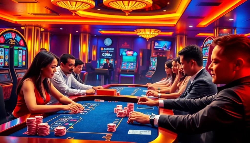 Experience the thrill of gameplay at trang cá cược vua99 with vibrant casino visuals and dynamic players.