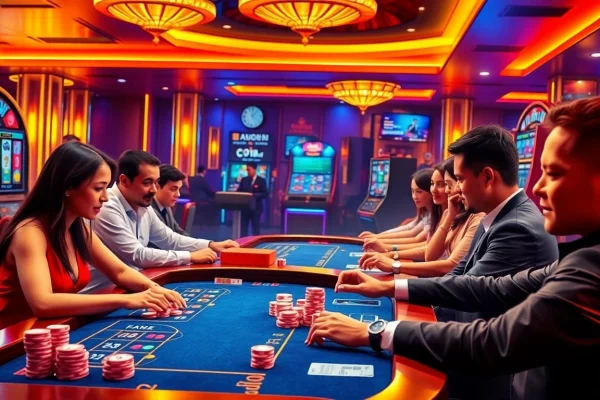 Experience the thrill of gameplay at trang cá cược vua99 with vibrant casino visuals and dynamic players.