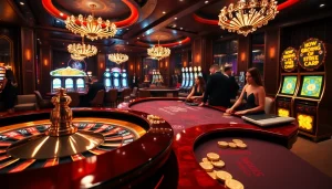Experience the thrill of s88a.io as players engage at a luxurious casino table.