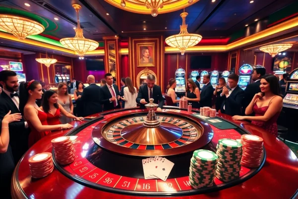 Experience the thrill of high-stakes gaming at good88k.blog featuring a vibrant roulette table.